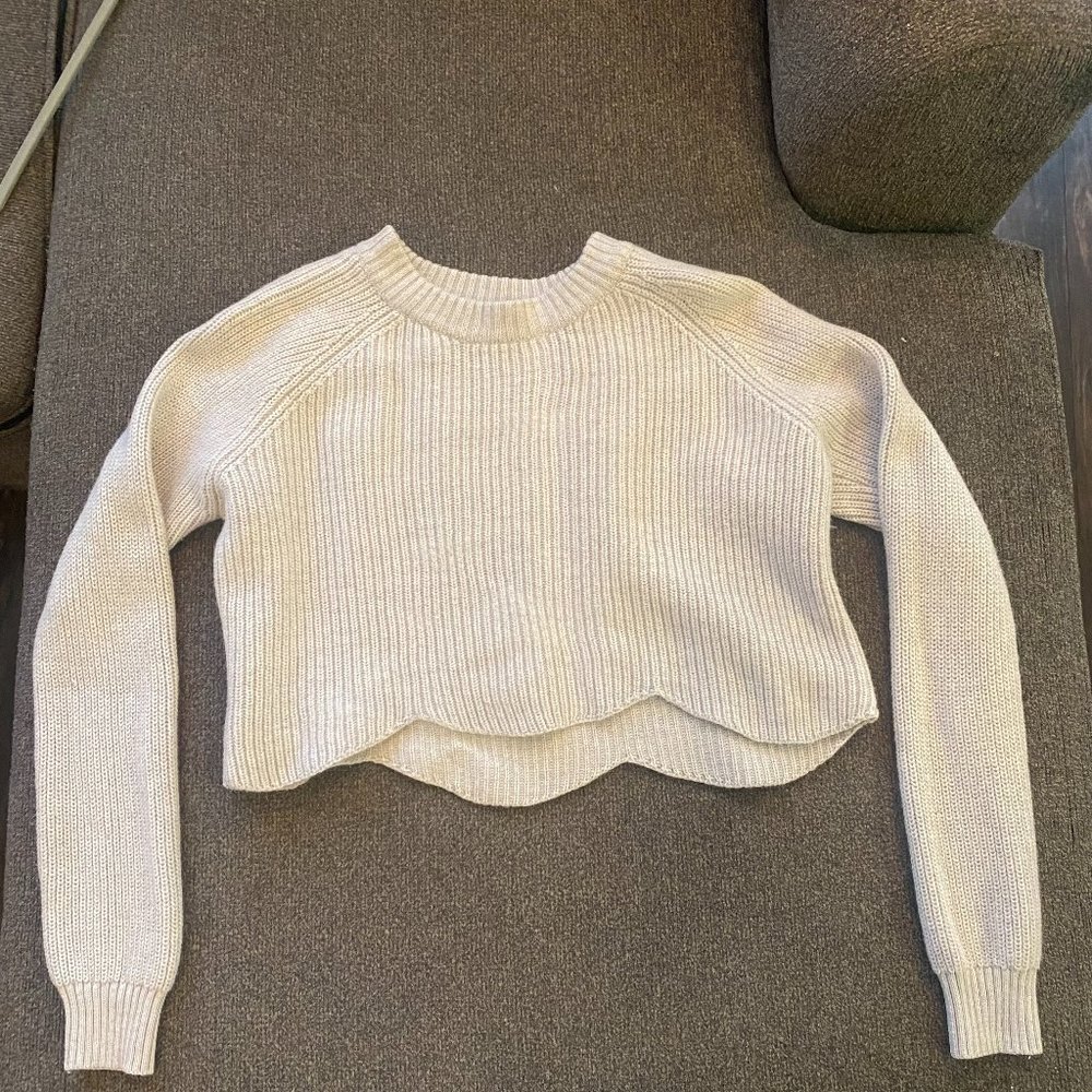 Wilfred gray crop sweater